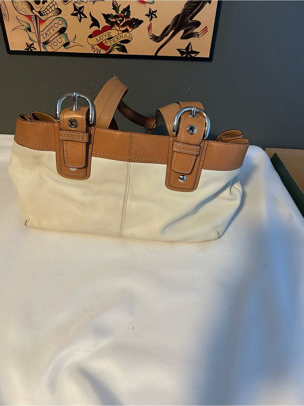 Coach SoHo Pleated Leather Tote/Satchel 13732 - Picture 2 of 8